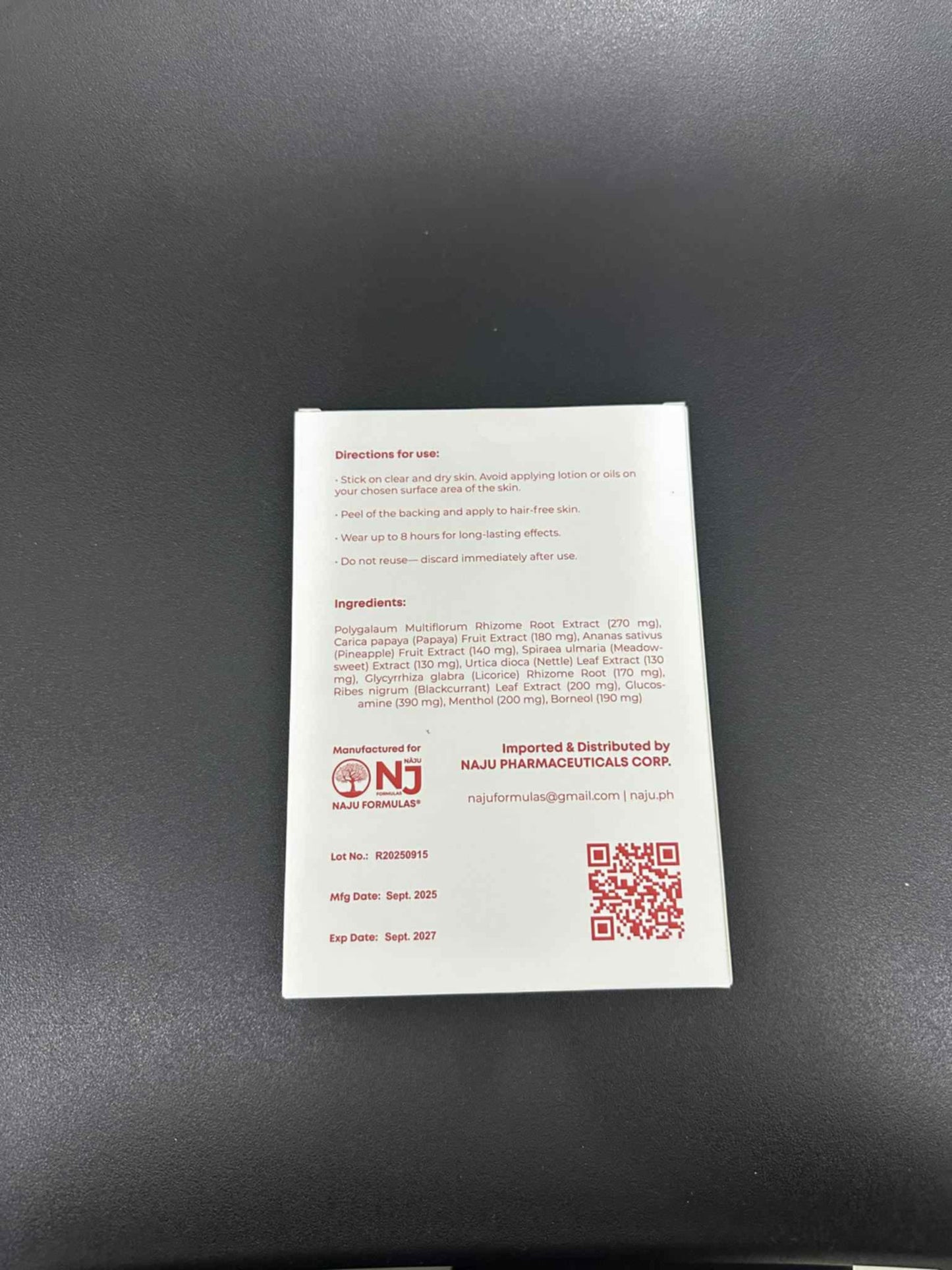 NAJU Relivio Relief Patches