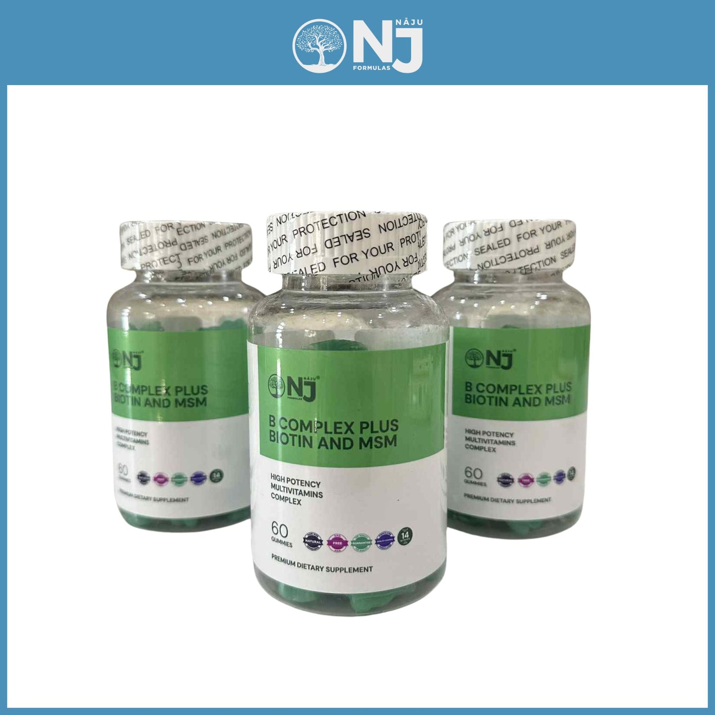 B-Complex Plus Biotin and MSM - High potency, multivitamins complex