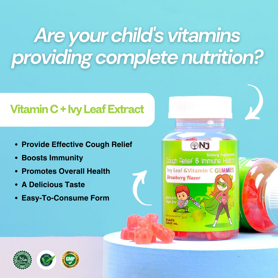 Cough Relief & Immune Health Gummies with Ivy Leaf & Vitamin C by NAJU