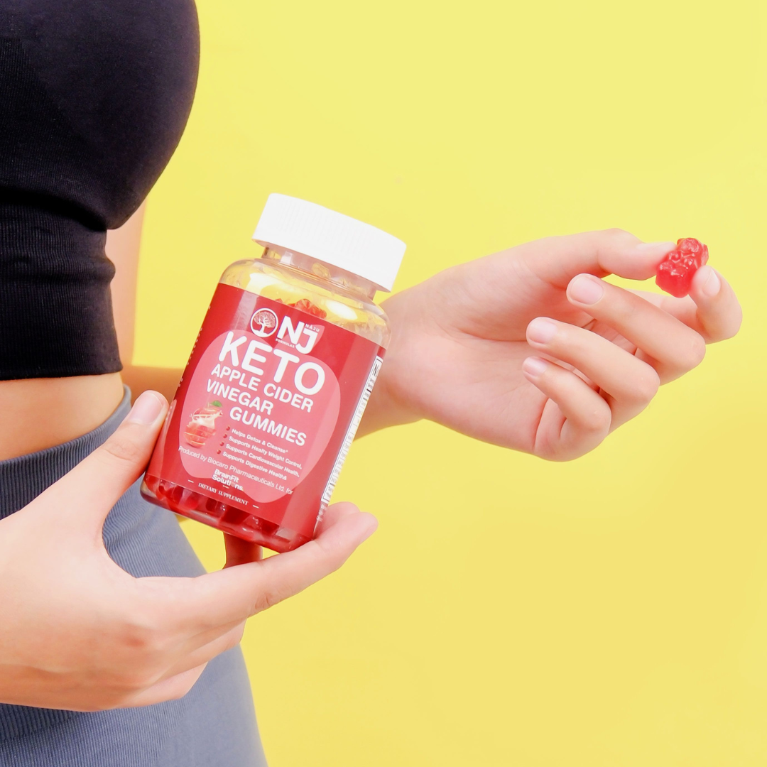 Apple Cider Keto Vinegar Gummies with Organic Pomegranate & Organic Beet Root for Detox, Support weight control, Digestive Health by Naju Formulas