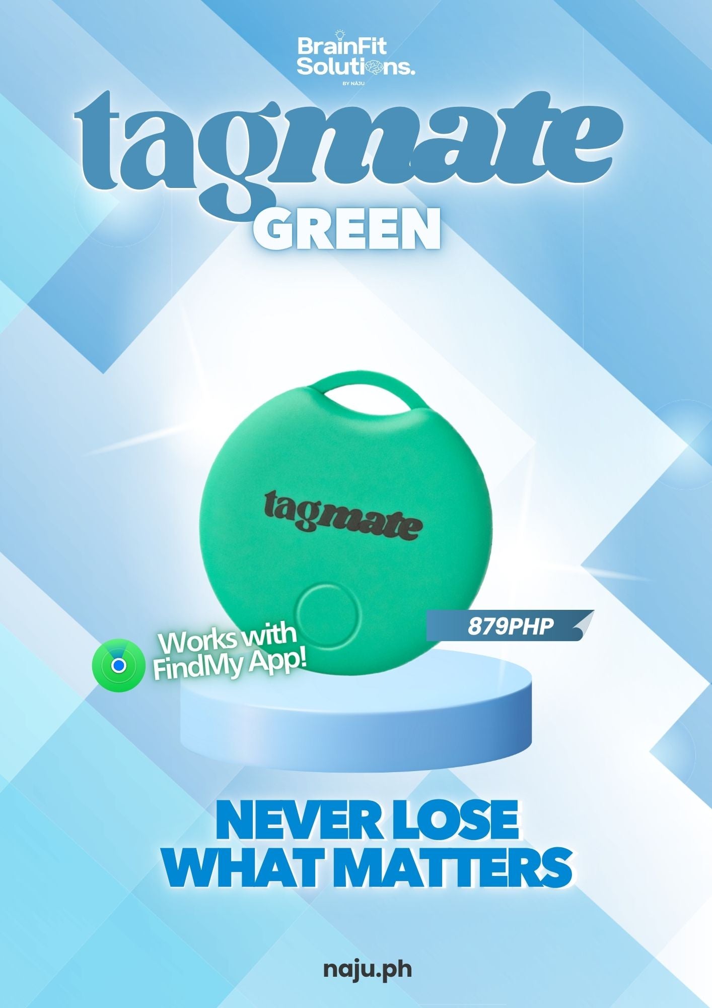 TagMate Tracker with Apple Find My Compatibility