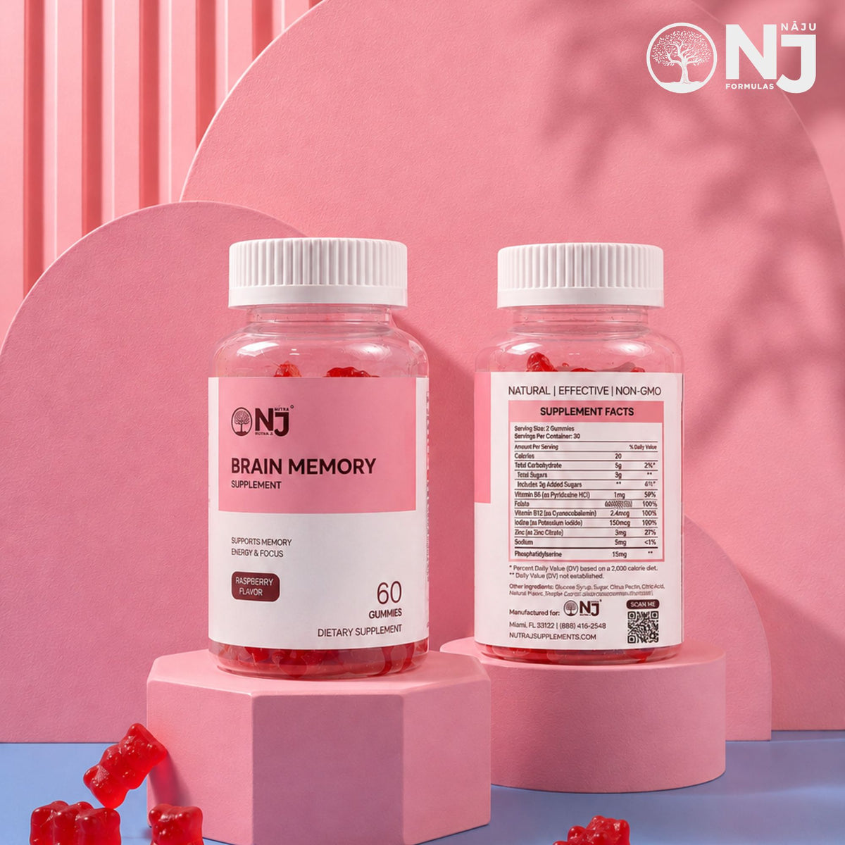 Naju Brain Memory Gummies – Everyday Wellness for Adults & Seniors