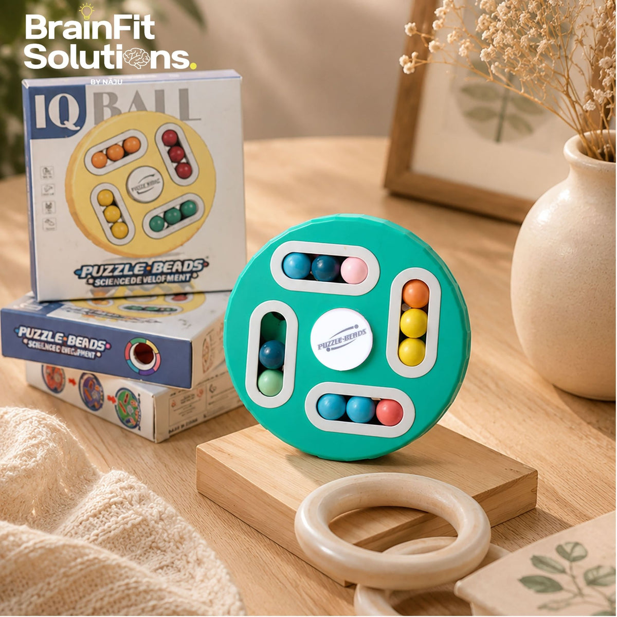 Round Maze Puzzle Bead-Laden IQ Challenge for Brain Boosting