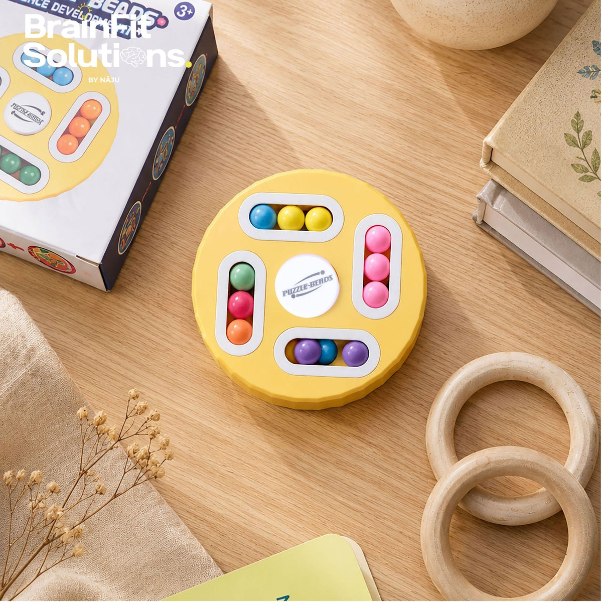 Round Maze Puzzle Bead-Laden IQ Challenge for Brain Boosting