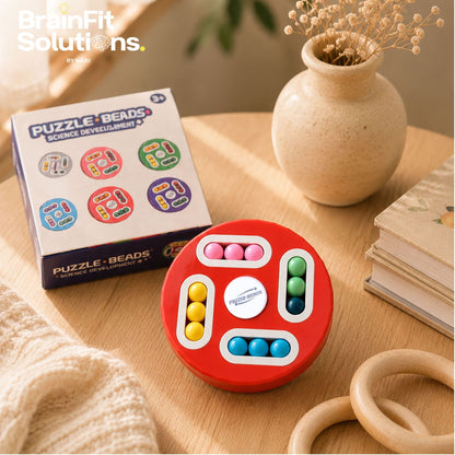Round Maze Puzzle Bead-Laden IQ Challenge for Brain Boosting