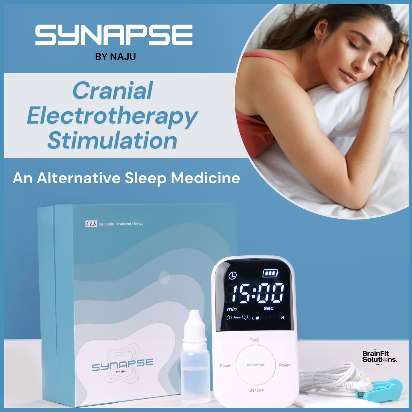 Synapse Device CES Stimulate the brain and promote relaxation, Improved mood, and better sleep. Insomnia , Stress, Anxiety