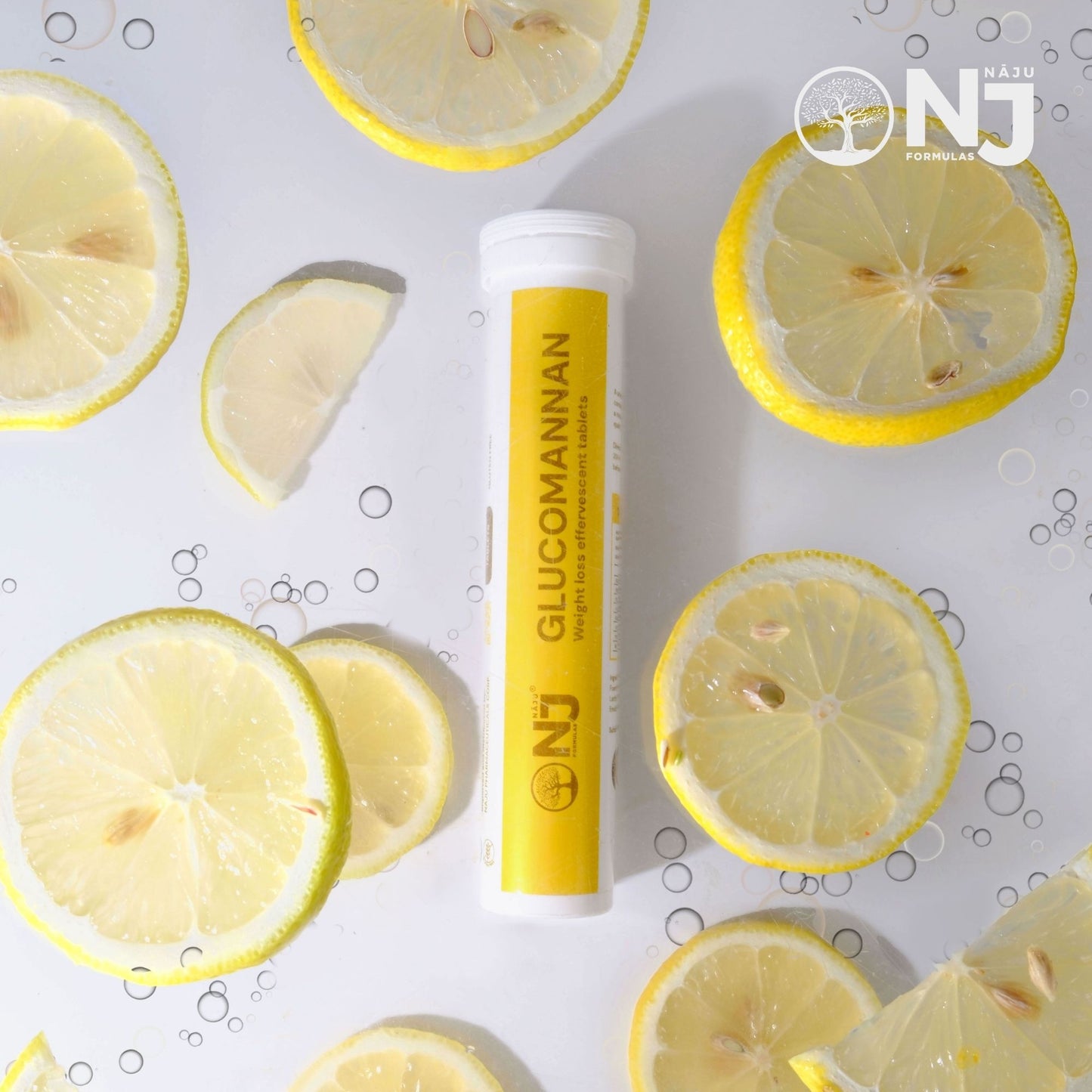 Glucomannan Effervescent Tablets for Weight Loss by Naju Formulas (18 Tablets)