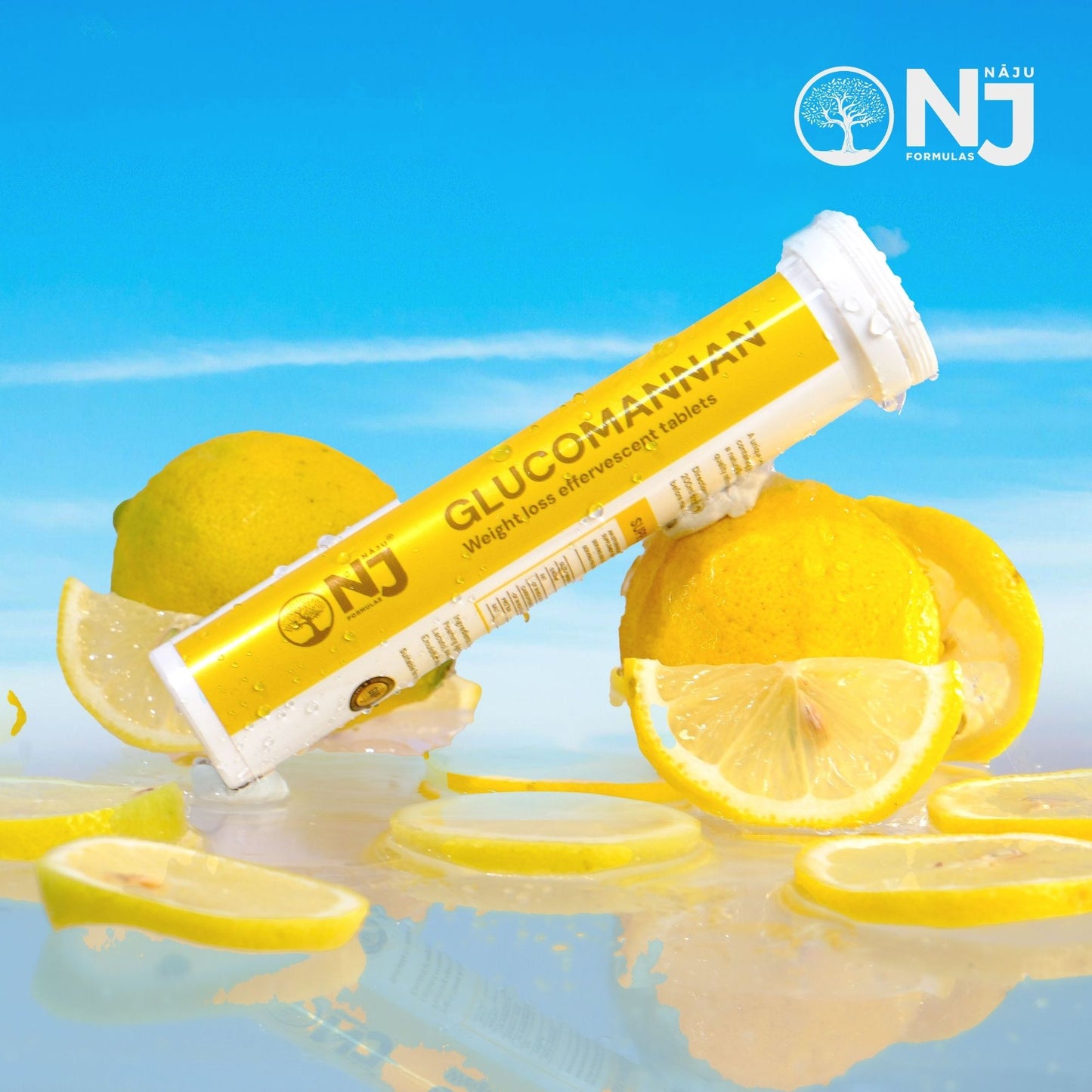 Glucomannan Effervescent Tablets for Weight Loss by Naju Formulas (18 Tablets)