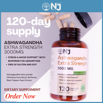 Extra Strength Ashwagandha (NAJU) For Stress & Mood Support, Anxiety & Panic Attacks