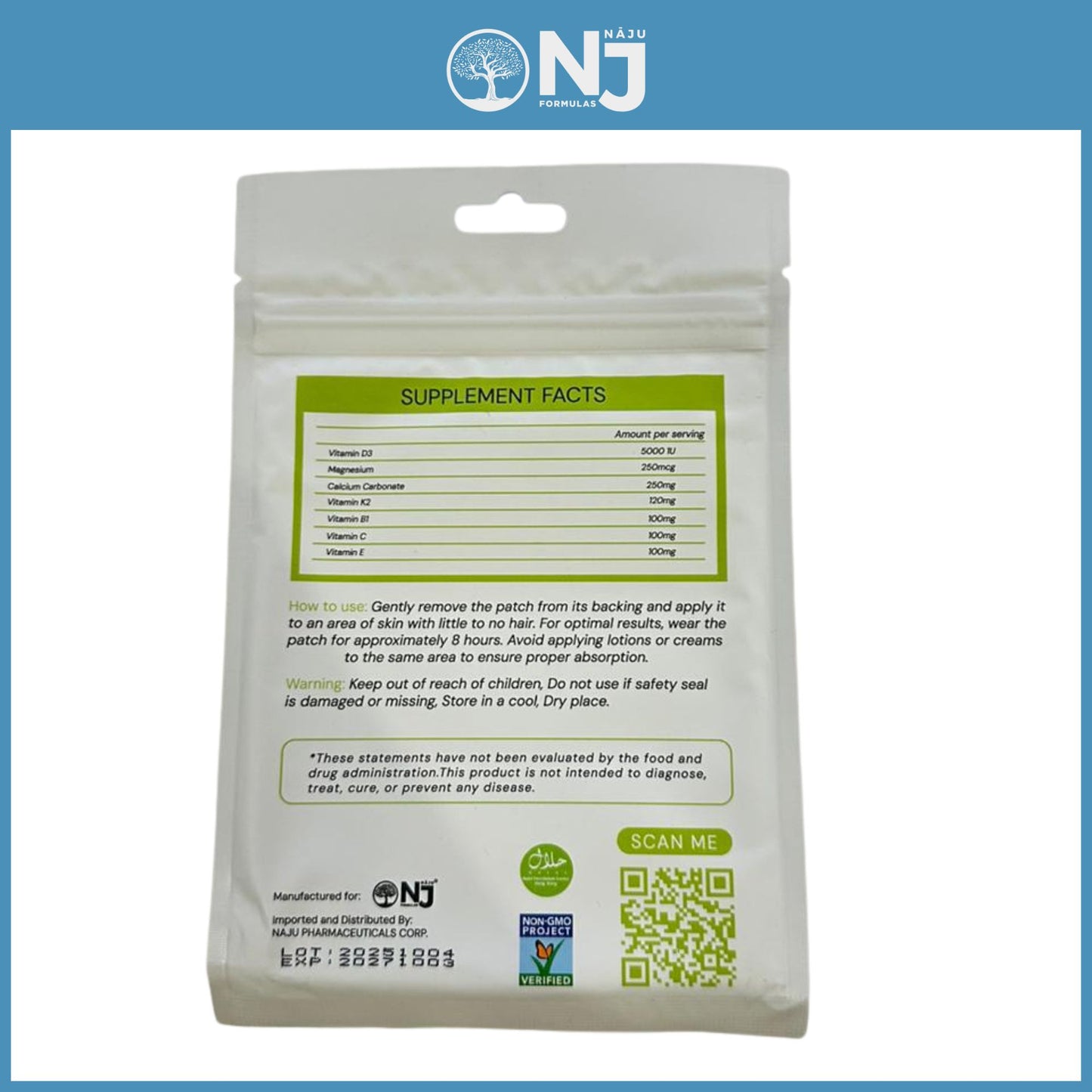 NAJU AURAVIT Vitamin D3 Patches