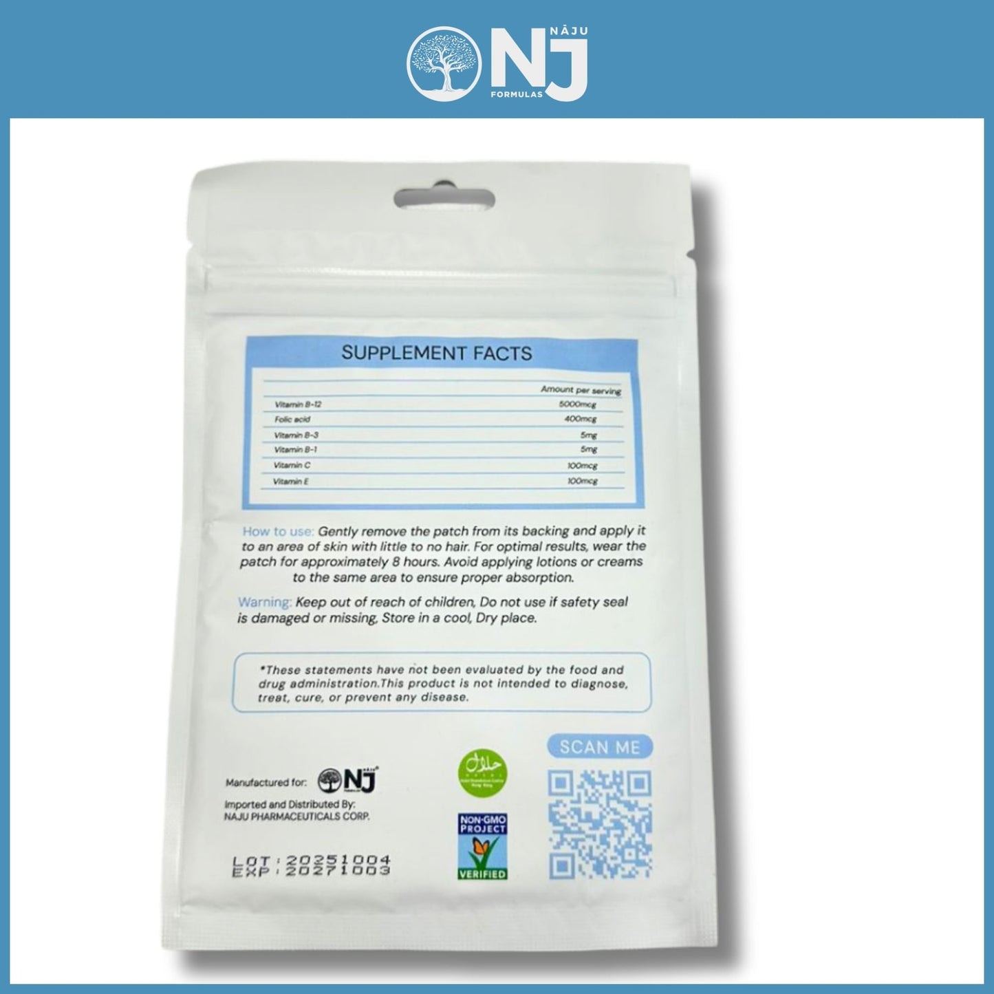NAJU Cellavite Vitamin B12 Patches