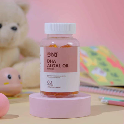 NAJU DHA Algae Oil – Plant-Based Omega-3 Supplement for Kids (60 Gummies)