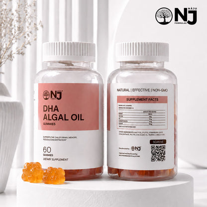 NAJU DHA Algae Oil – Plant-Based Omega-3 Supplement for Kids (60 Gummies)
