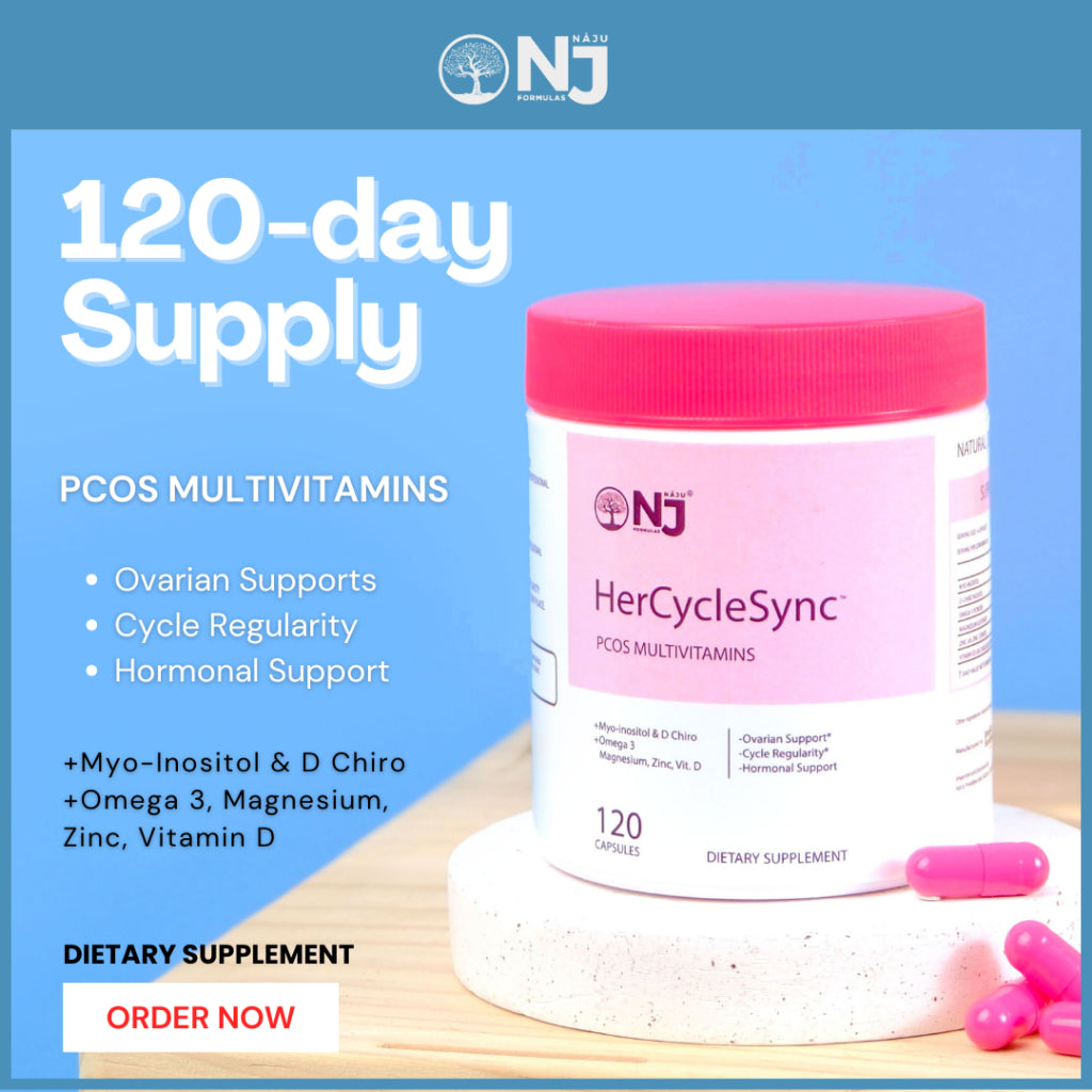 Naju HerCycleSync +Myo-Inositol & D-Chiro Inositol + Omega 3 (PCOS Multivitamins)