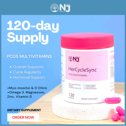 Naju HerCycleSync +Myo-Inositol & D-Chiro Inositol + Omega 3 (PCOS Multivitamins)